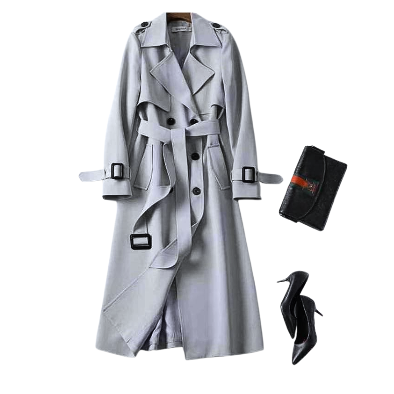 Carmina – Casaco Trench Elegante com Cinto