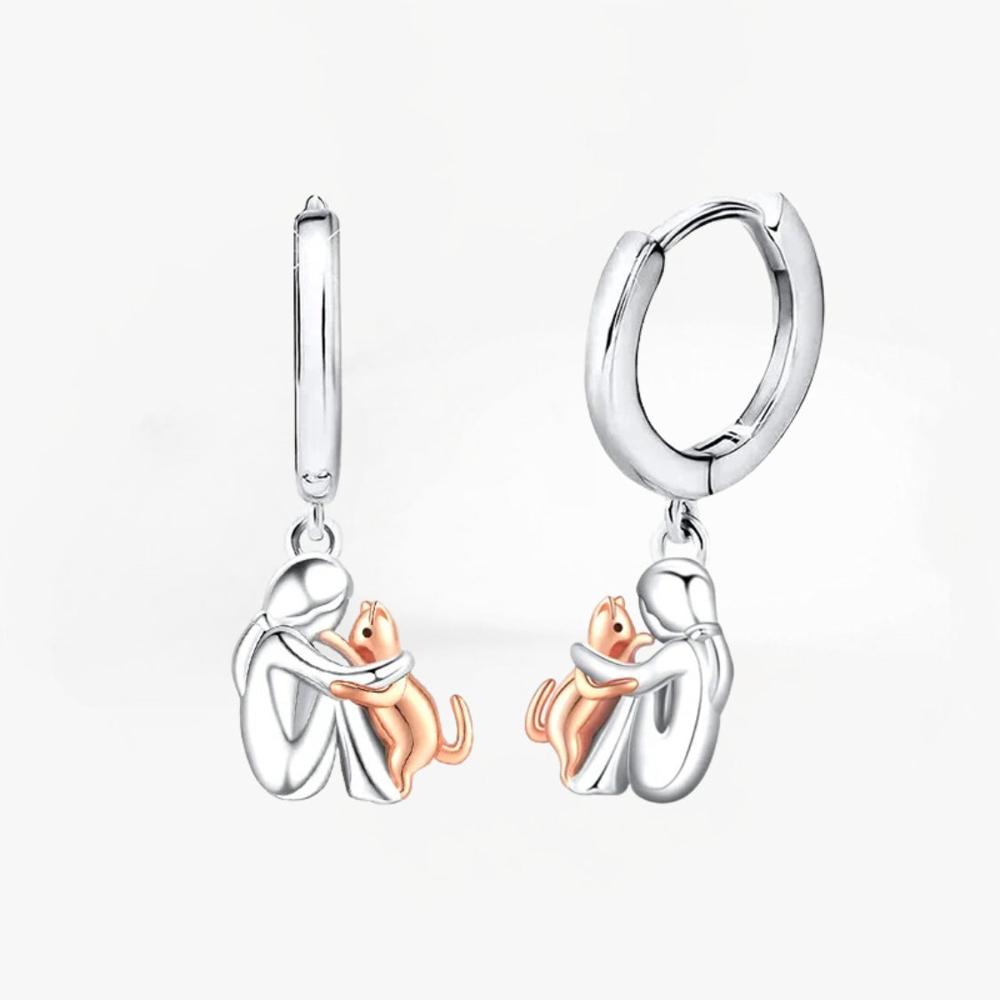 ELOWEN | PENDIENTES ICONO DE GATO (CIERRE REDONDO)