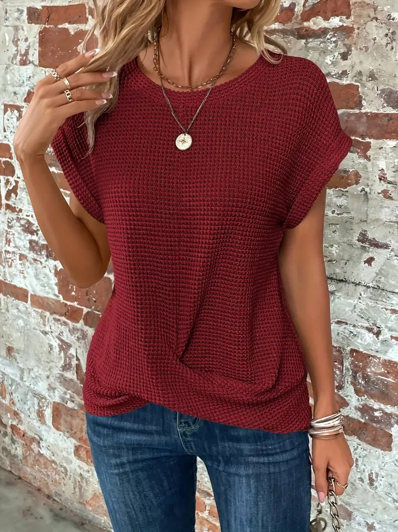 Sophie - A camiseta romântica de gola redonda
