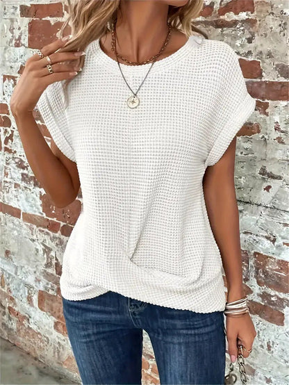 Sophie - A camiseta romântica de gola redonda