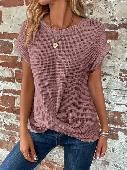 Sophie - A camiseta romântica de gola redonda