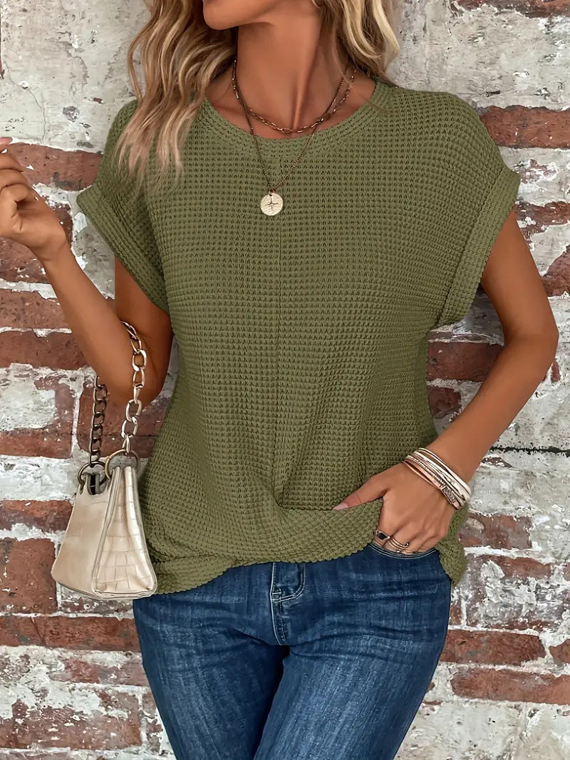 Sophie - A camiseta romântica de gola redonda