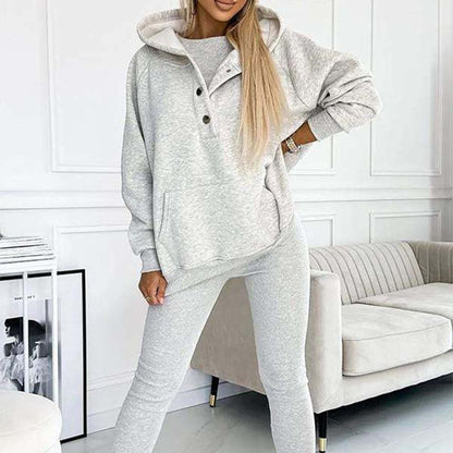 Hooded Casual and Comfortable Sweatshirt Suit (3 Pieces)