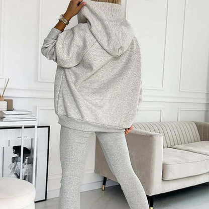 Hooded Casual and Comfortable Sweatshirt Suit (3 Pieces)