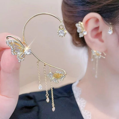 Mariposa - Zirconia Butterfly Drop Earrings