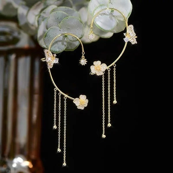 Mariposa - Zirconia Butterfly Drop Earrings