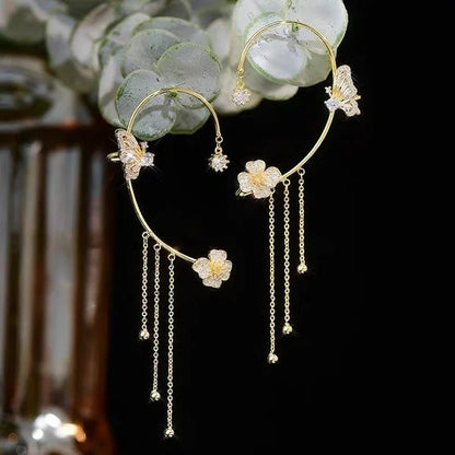 Mariposa - Zirconia Butterfly Drop Earrings