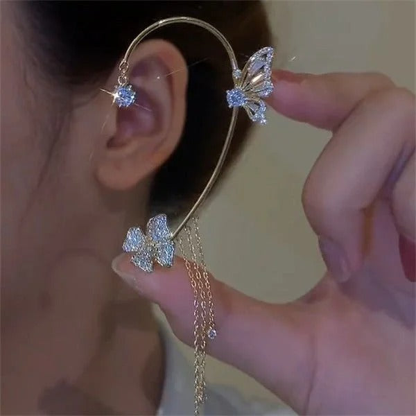 Mariposa - Zirconia Butterfly Drop Earrings