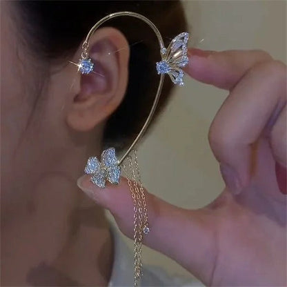Mariposa - Zirconia Butterfly Drop Earrings