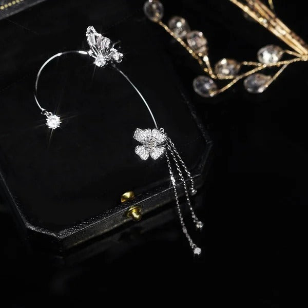Mariposa - Zirconia Butterfly Drop Earrings