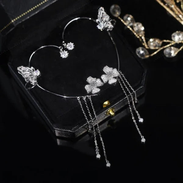 Mariposa - Zirconia Butterfly Drop Earrings