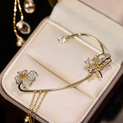 Mariposa - Zirconia Butterfly Drop Earrings