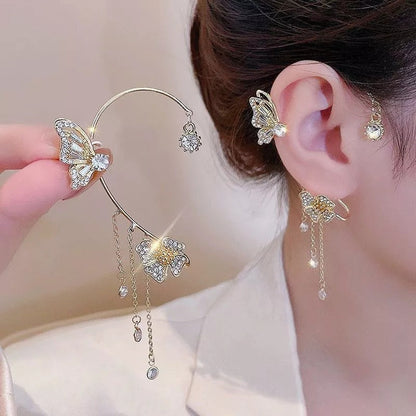 Mariposa - Zirconia Butterfly Drop Earrings