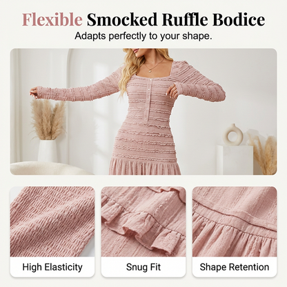 Emma | Schmeichelndes Maxikleid mit quadratischem Ausschnitt