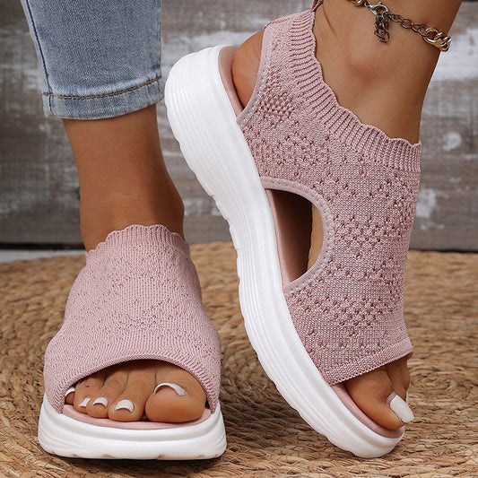 Naia | Women's Breathable Knit Platform Sandals