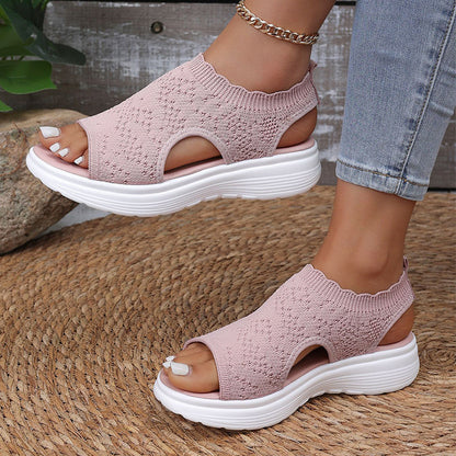Naia | Women's Breathable Knit Platform Sandals