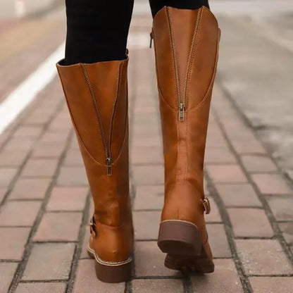 Savannah | Botas ortopédicas de cuero para mujer con hebilla