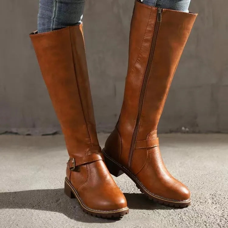 Savannah | Botas ortopédicas de cuero para mujer con hebilla