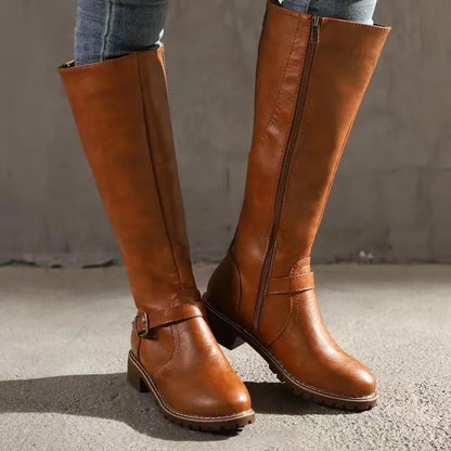 Savannah | Botas ortopédicas de cuero para mujer con hebilla