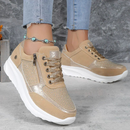 Tênis ortopédicos femininos para caminhada com suporte para joanete