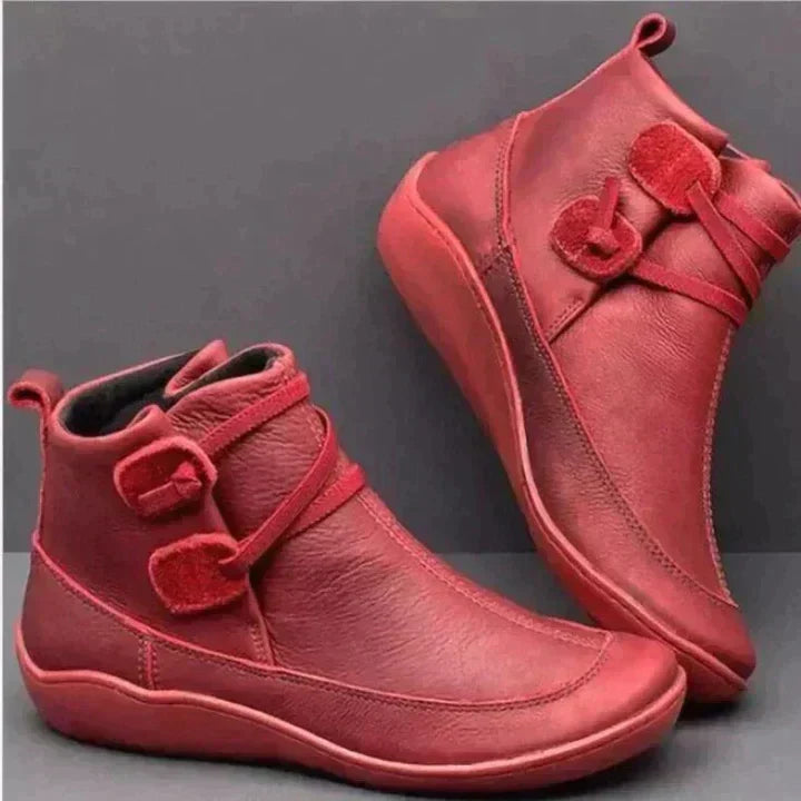 Botas femininas impermeáveis até o tornozelo com interior acolchoado