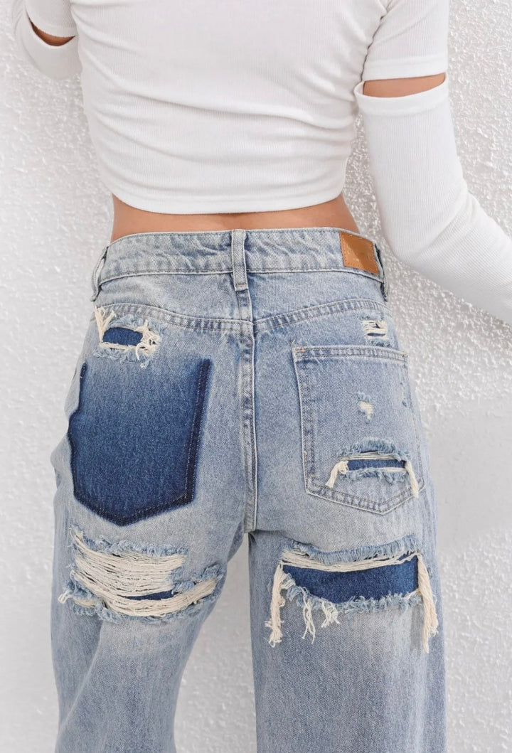 Livia - Vintage zerrissene Jeans