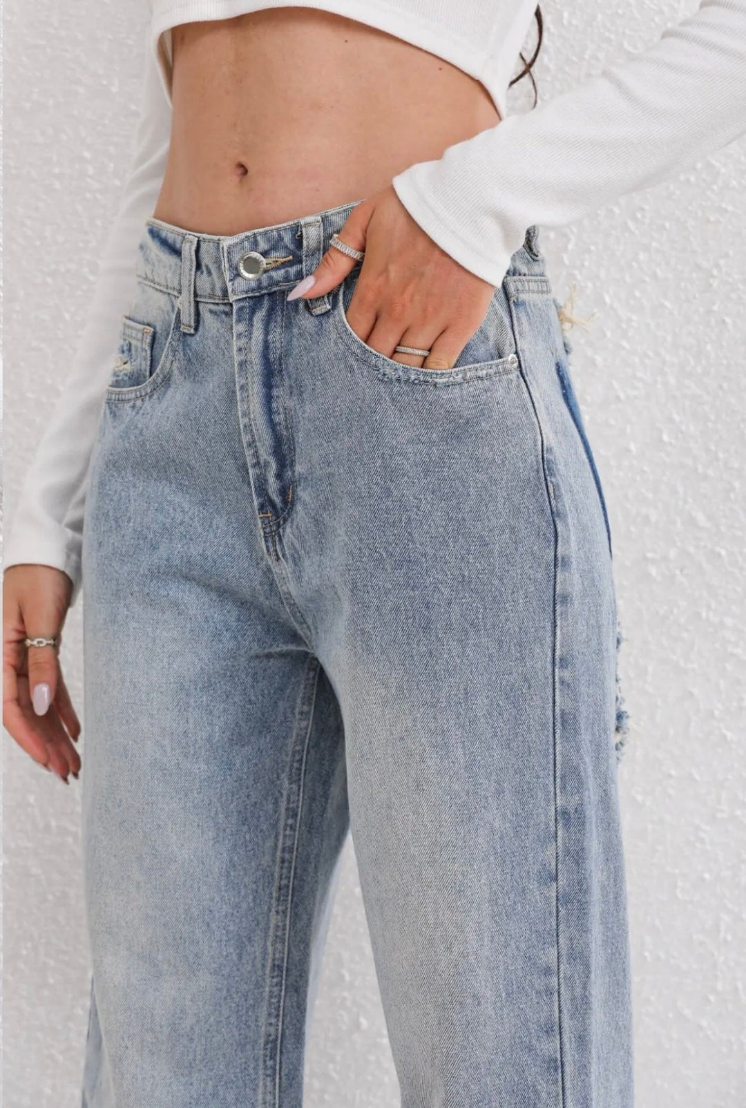 Livia - Vintage zerrissene Jeans