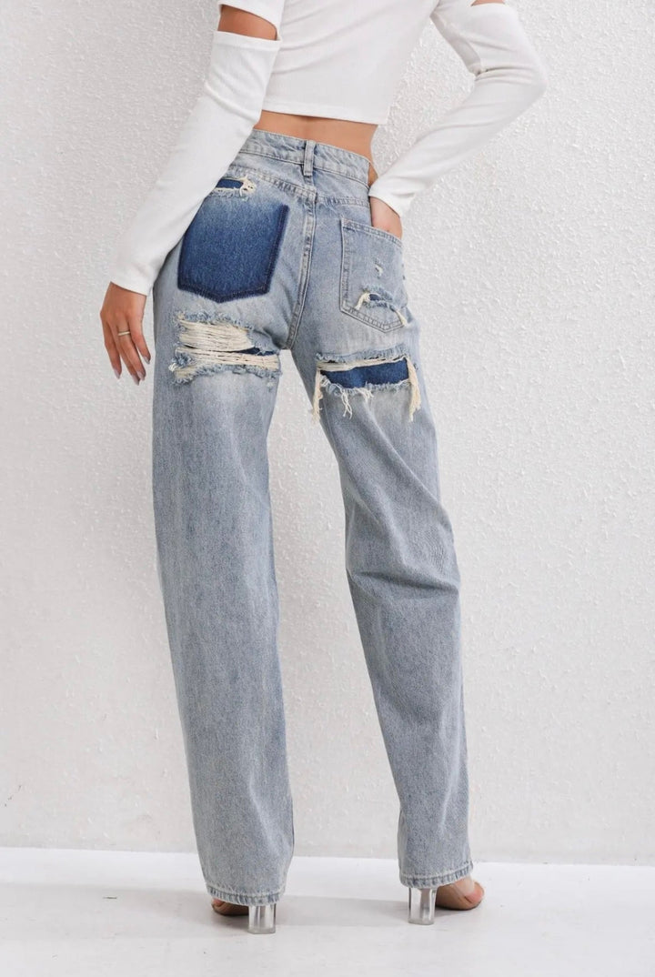Livia - Vintage zerrissene Jeans